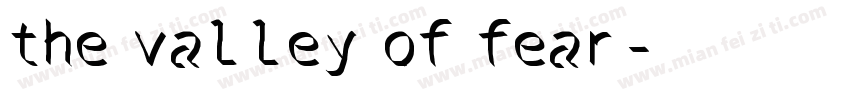 the valley of fear字体转换